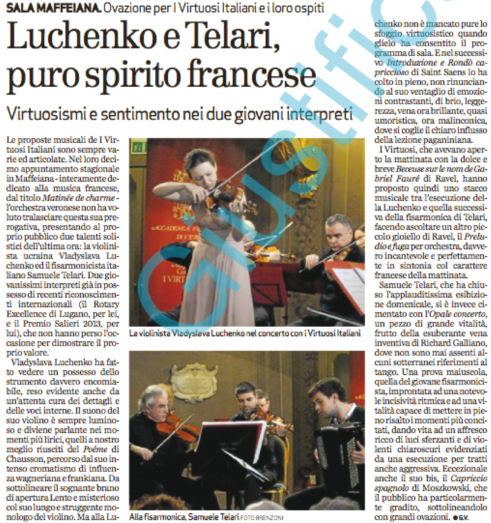 Recensione del concerto di samuele telari con i virtuosi italiani