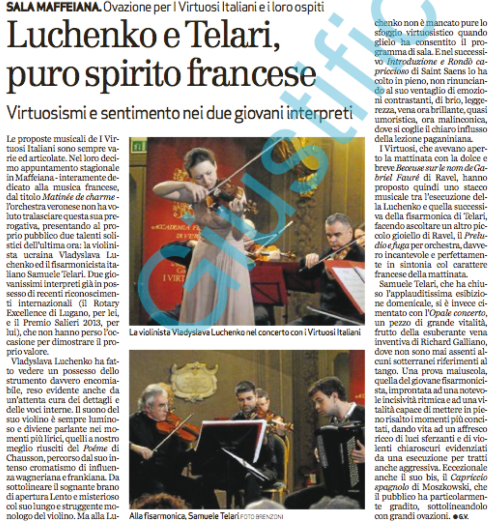 Recensione del concerto di samuele telari con i virtuosi italiani